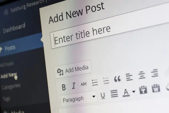 Tableau de bord WordPress